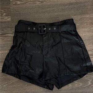 Altar’d State Black Leather Women's Shorts